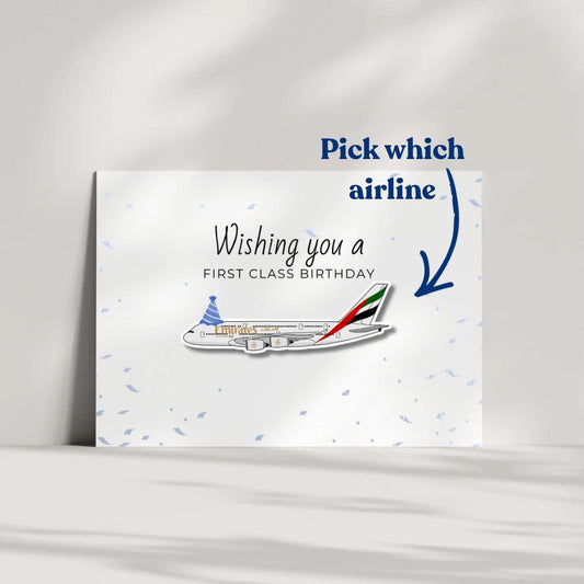Airbus A380 Birthday Card