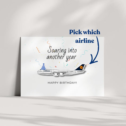Boeing 747 Birthday Card