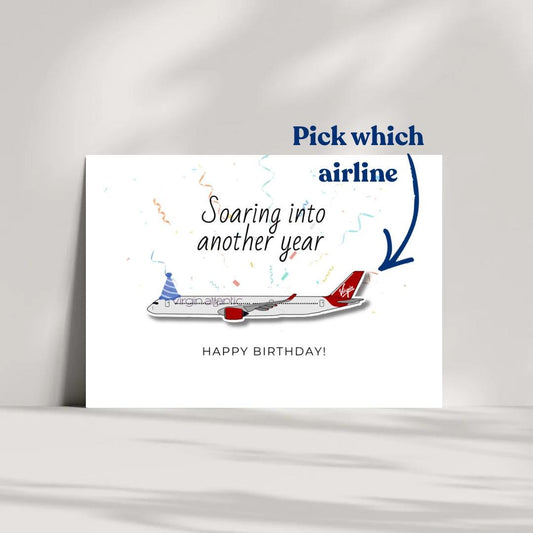 Airbus A350 Birthday Card