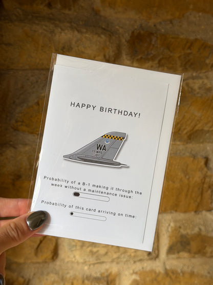 B1 Lancer Belated Birthday Card