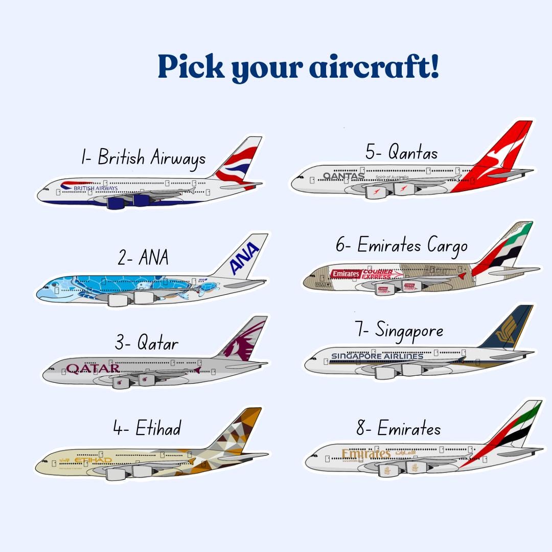 Airbus A380 Birthday Card