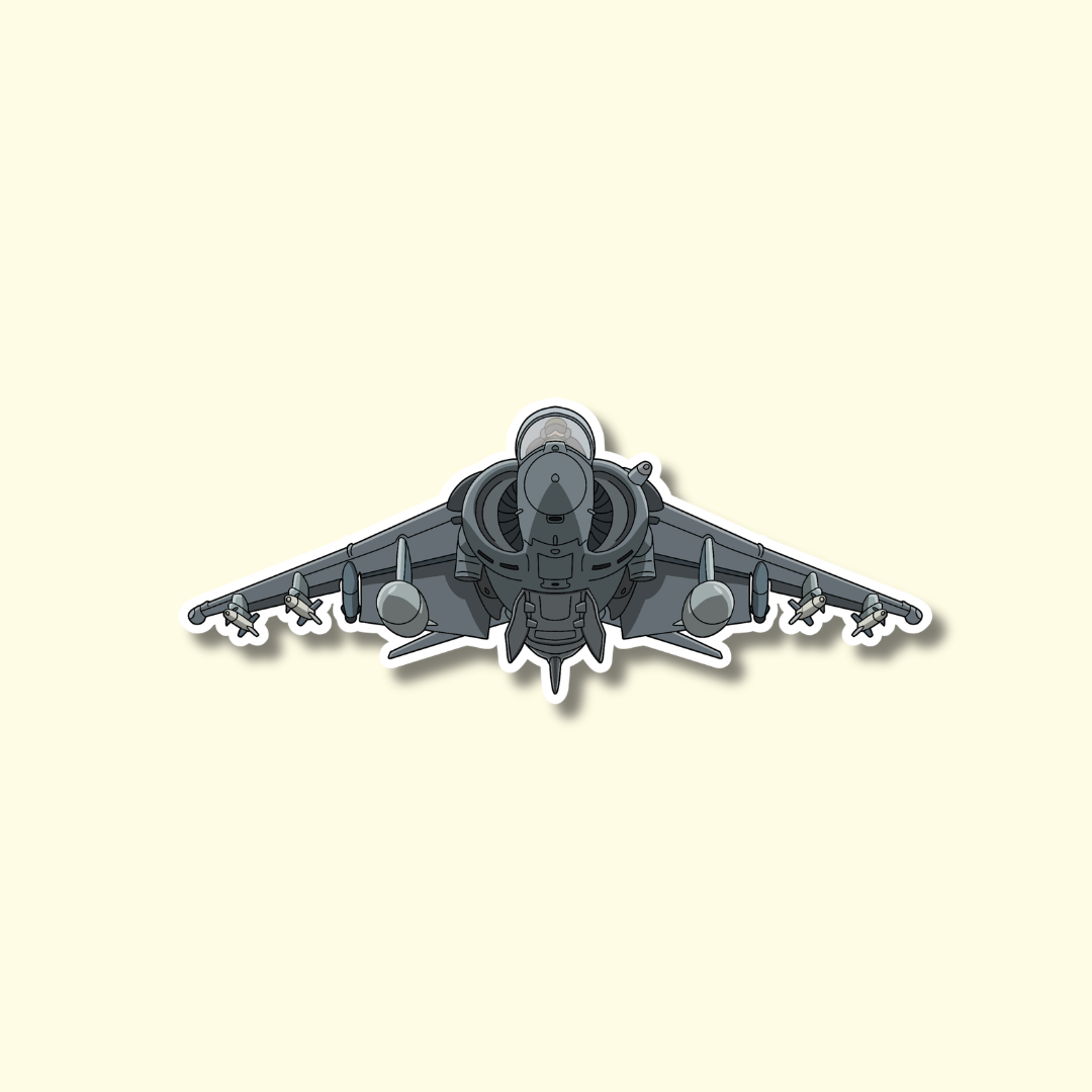 Harrier Jump Jet Military Sticker