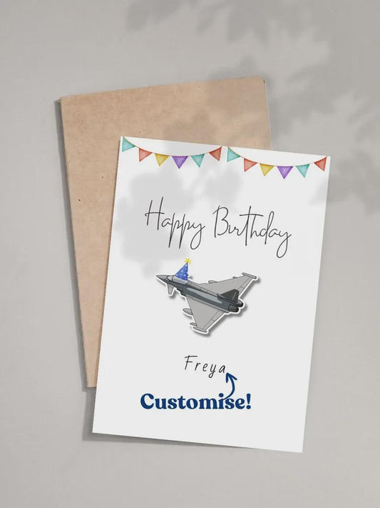 Personalised Eurofighter Typhoon Birthday Card