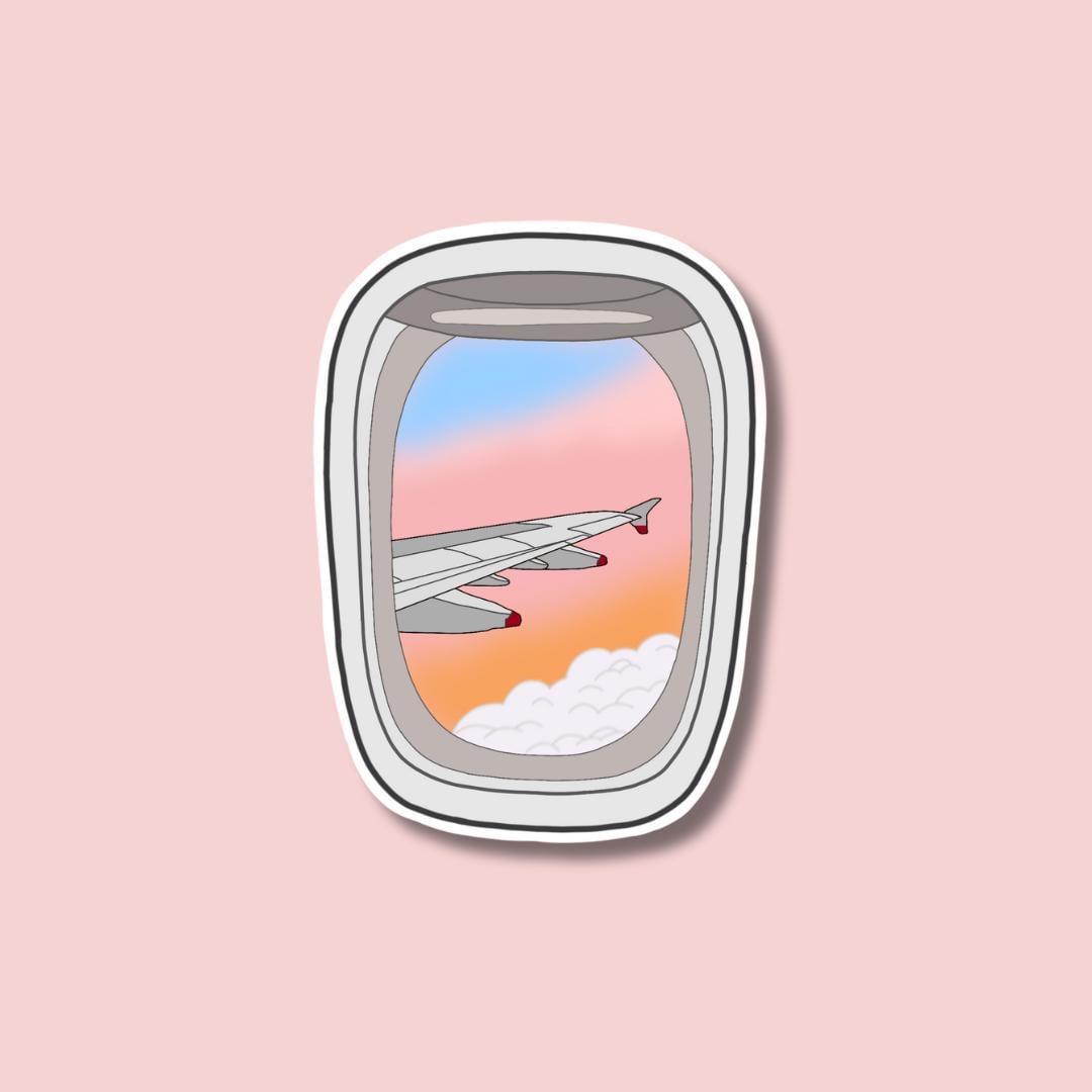 Airplane window Sticker