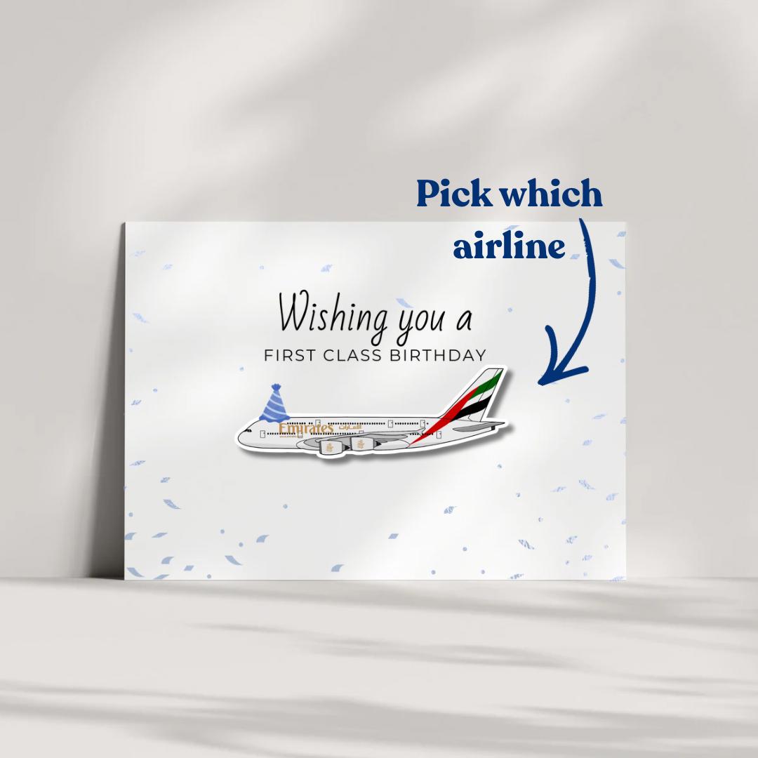 Airbus A380 Birthday Card