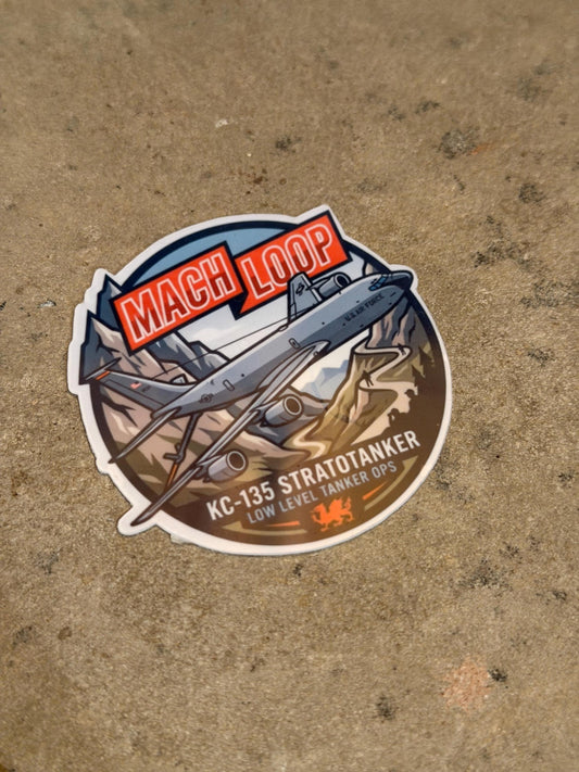 KC-135 Stratotanker Mach Loop Sticker