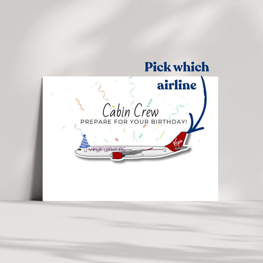 Cabin Crew Birthday Card