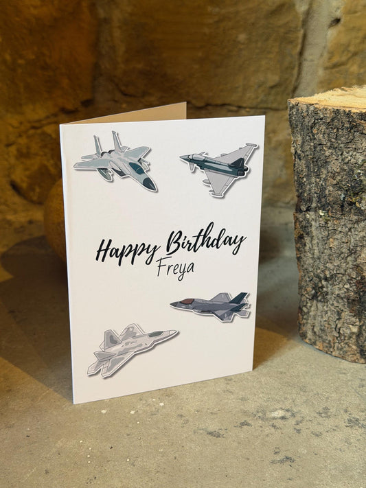 Fighter Jet Birthday Card