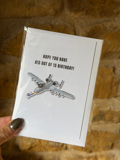 A10 Warthog Birthday Card