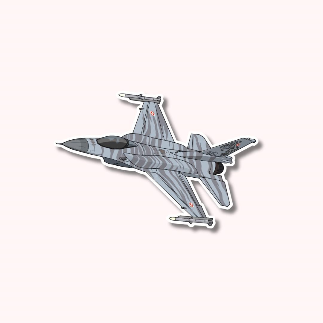 Polish F16 Fighting Falcon Sticker