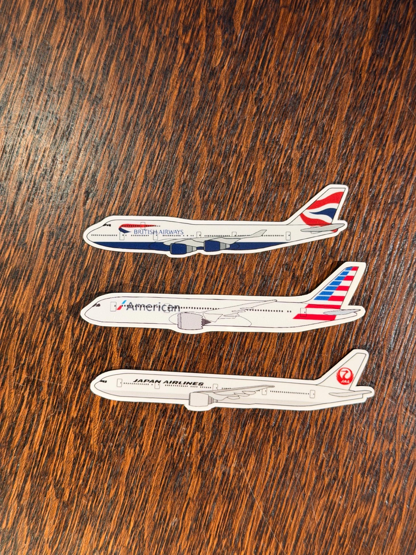 One World Airplane Sticker Bundle 3 Pack