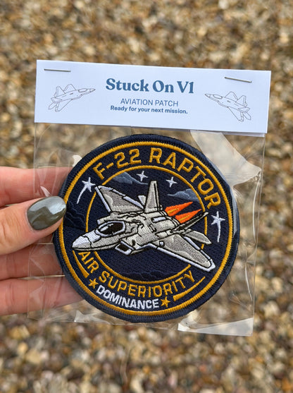 F22 Raptor Military Patch