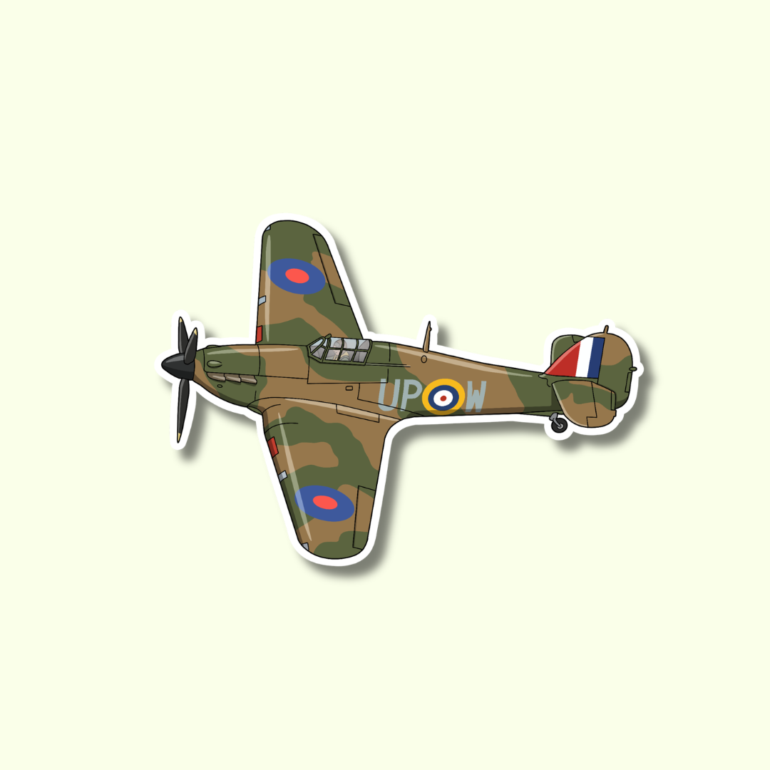 Hawker Hurricane Military Sticker