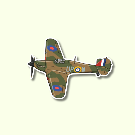Hawker Hurricane Military Sticker