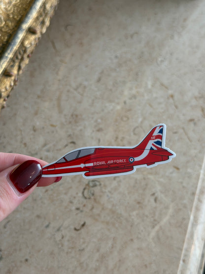 Red Arrow Hawk Airplane Sticker