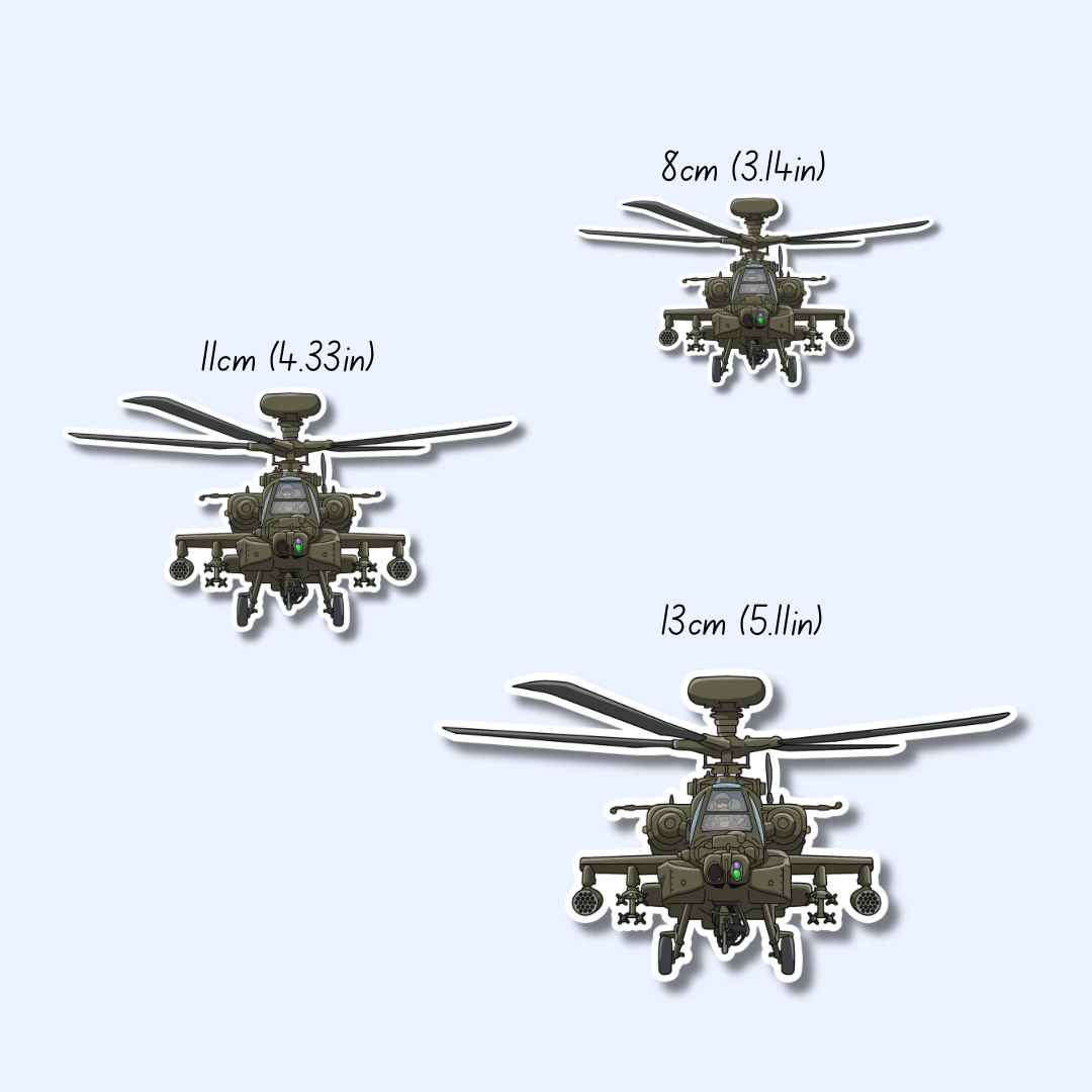 AH64 Apache Military Sticker