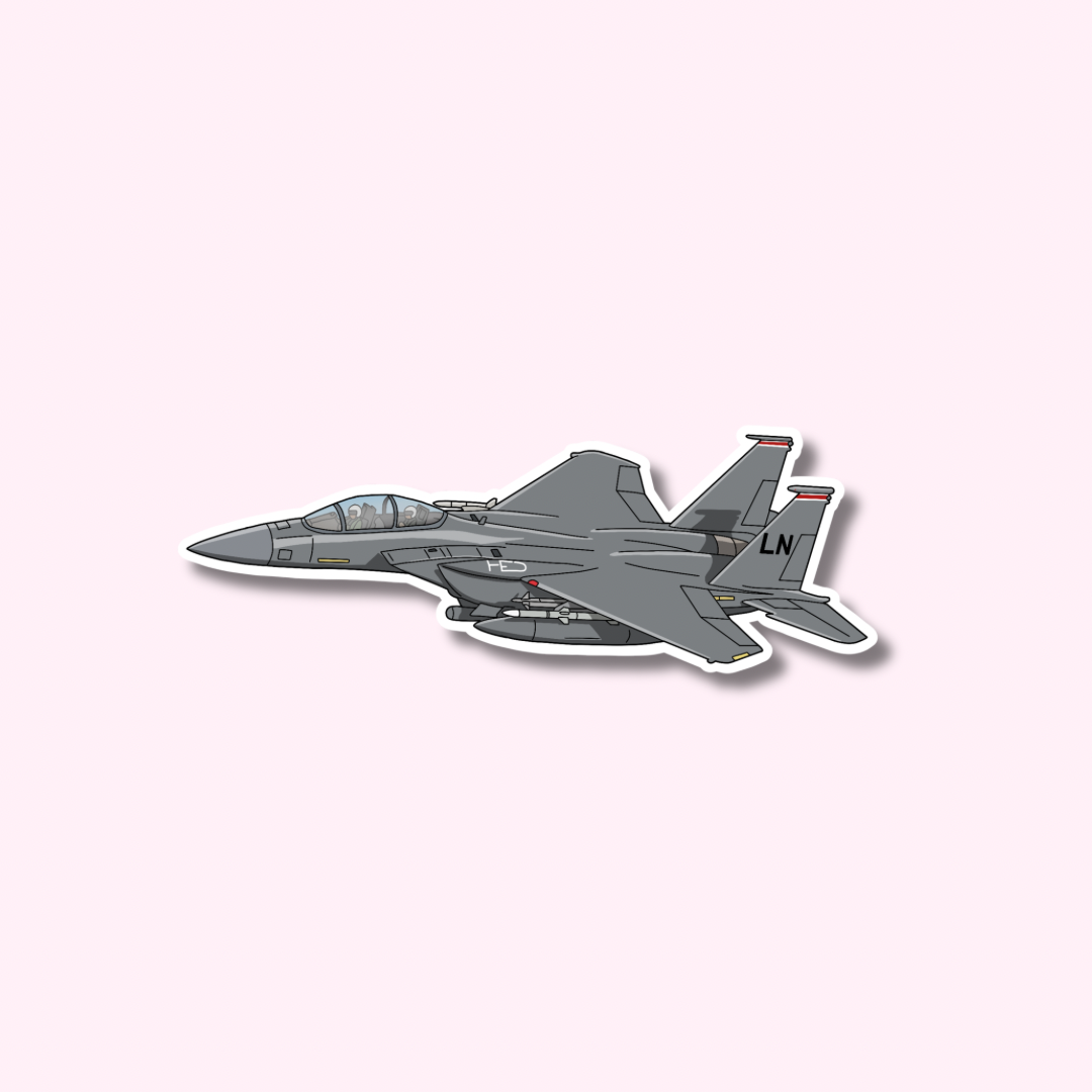 F15E Strike Eagle Fighter Jet Sticker