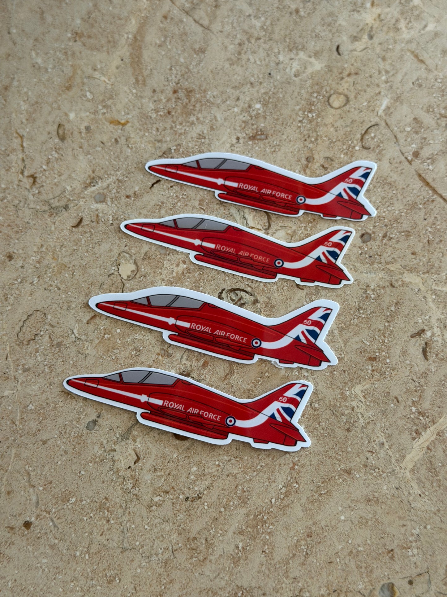 Red Arrow Hawk Airplane Sticker