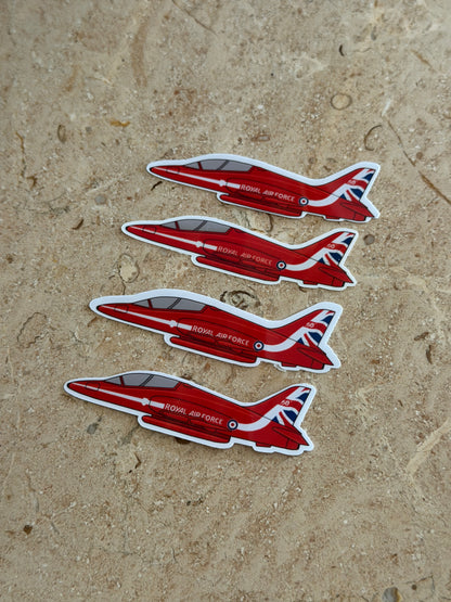 Red Arrow Hawk Airplane Sticker