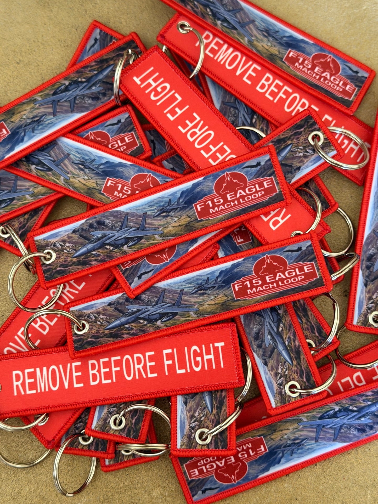 Remove Before Flight Keyring – Mach Loop Aviation Tag