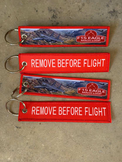 Remove Before Flight Keyring – Mach Loop Aviation Tag