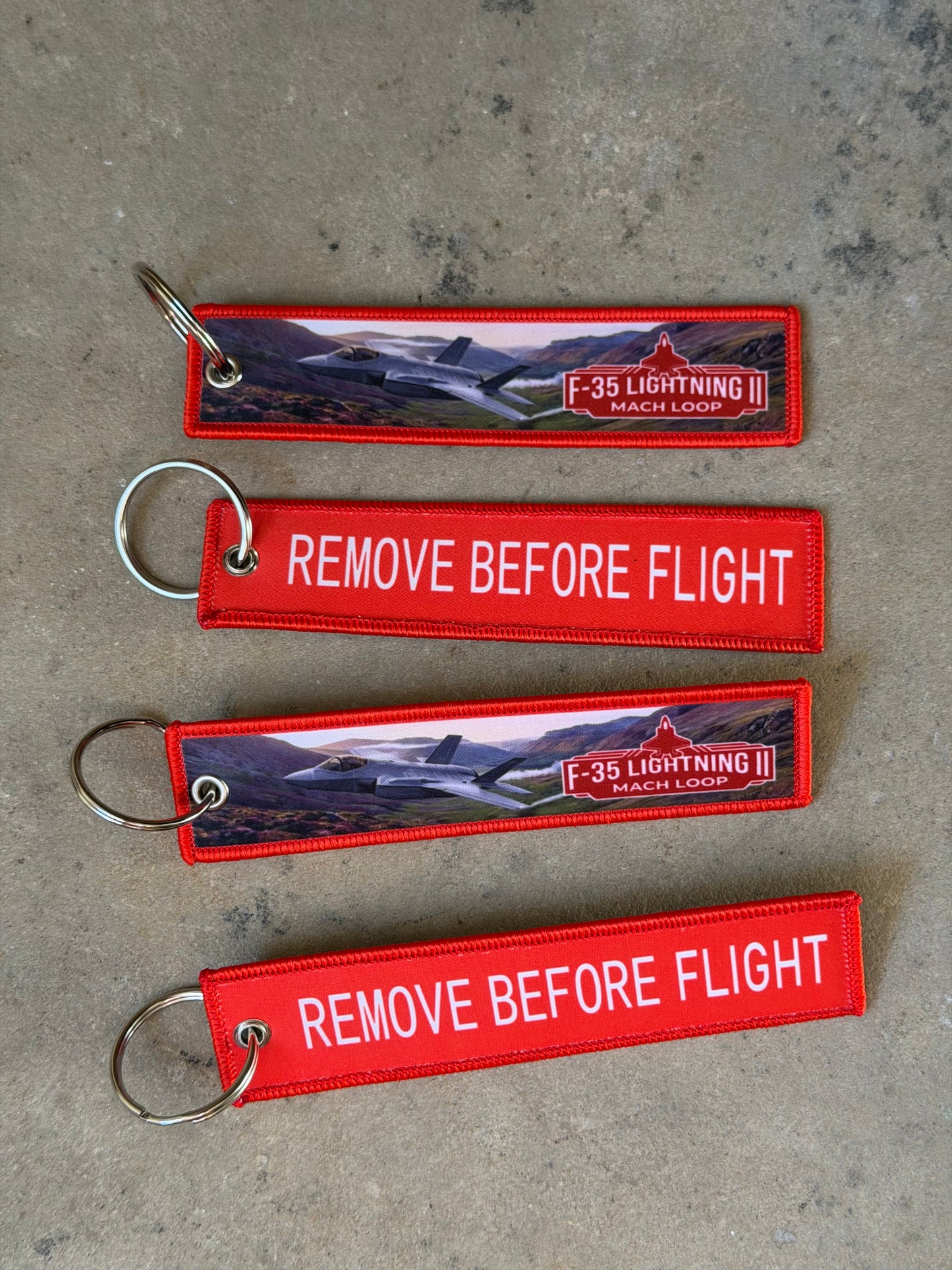 Remove Before Flight Keyring – Mach Loop Aviation Tag