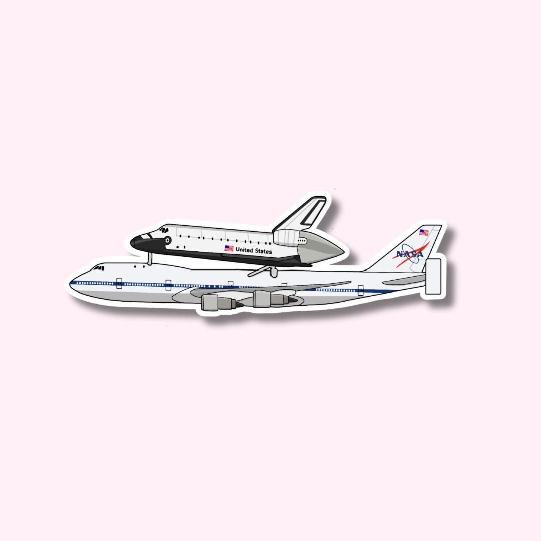 747 Shuttle Carrier Boeing Airplane Sticker