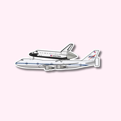 747 Shuttle Carrier Boeing Airplane Sticker