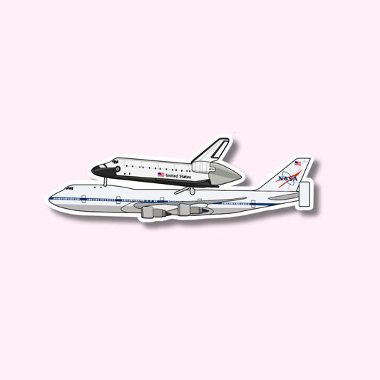 747 Shuttle Carrier Boeing Airplane Sticker