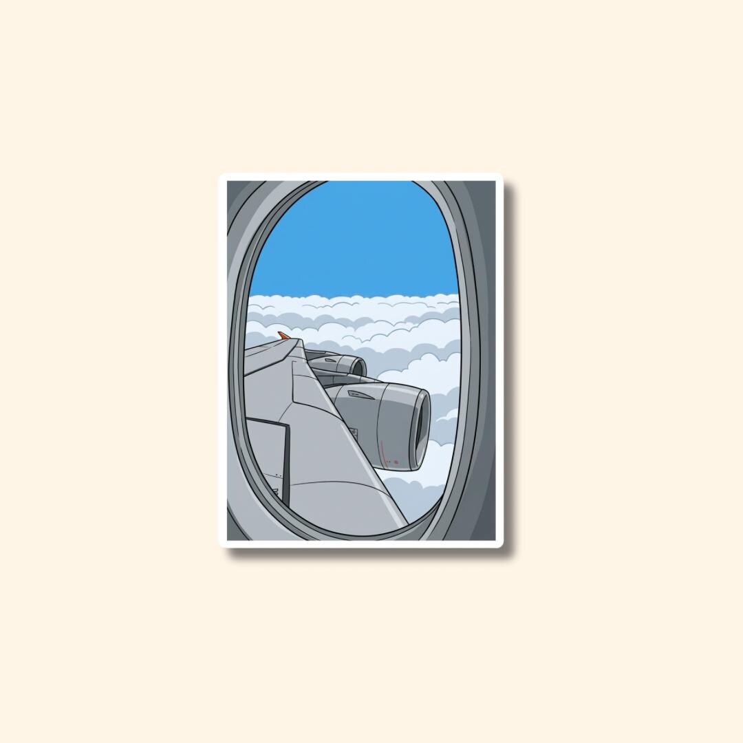 Airplane Window Sticker