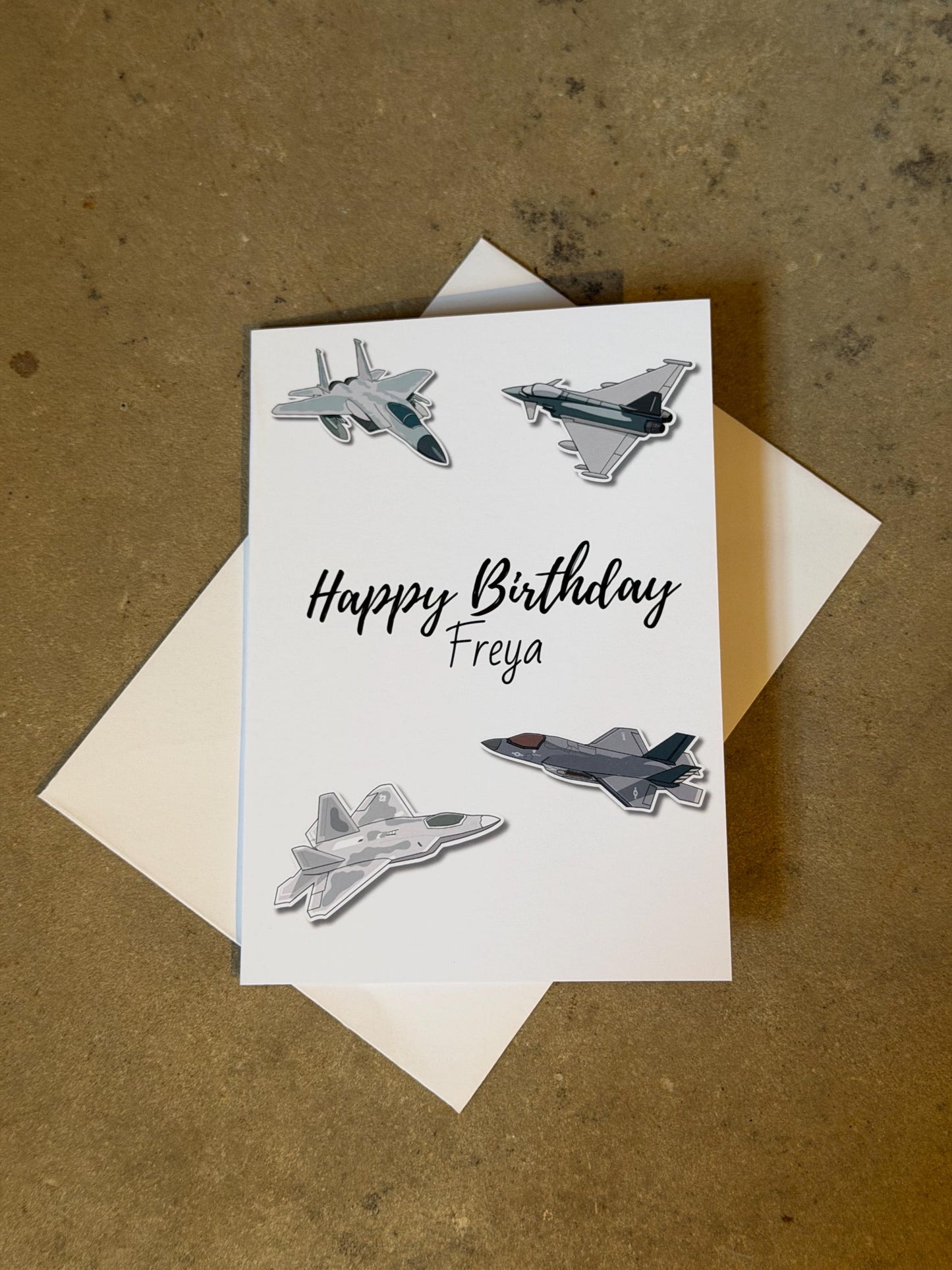 Fighter Jet Birthday Card