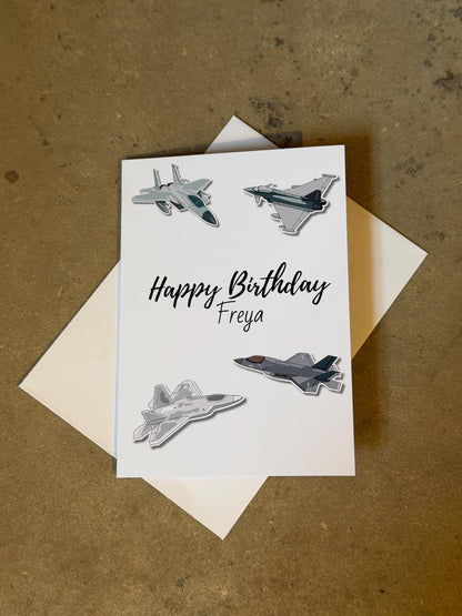Fighter Jet Birthday Card