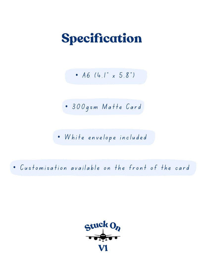 Personalised F35 Fighter Jet Birthday Card