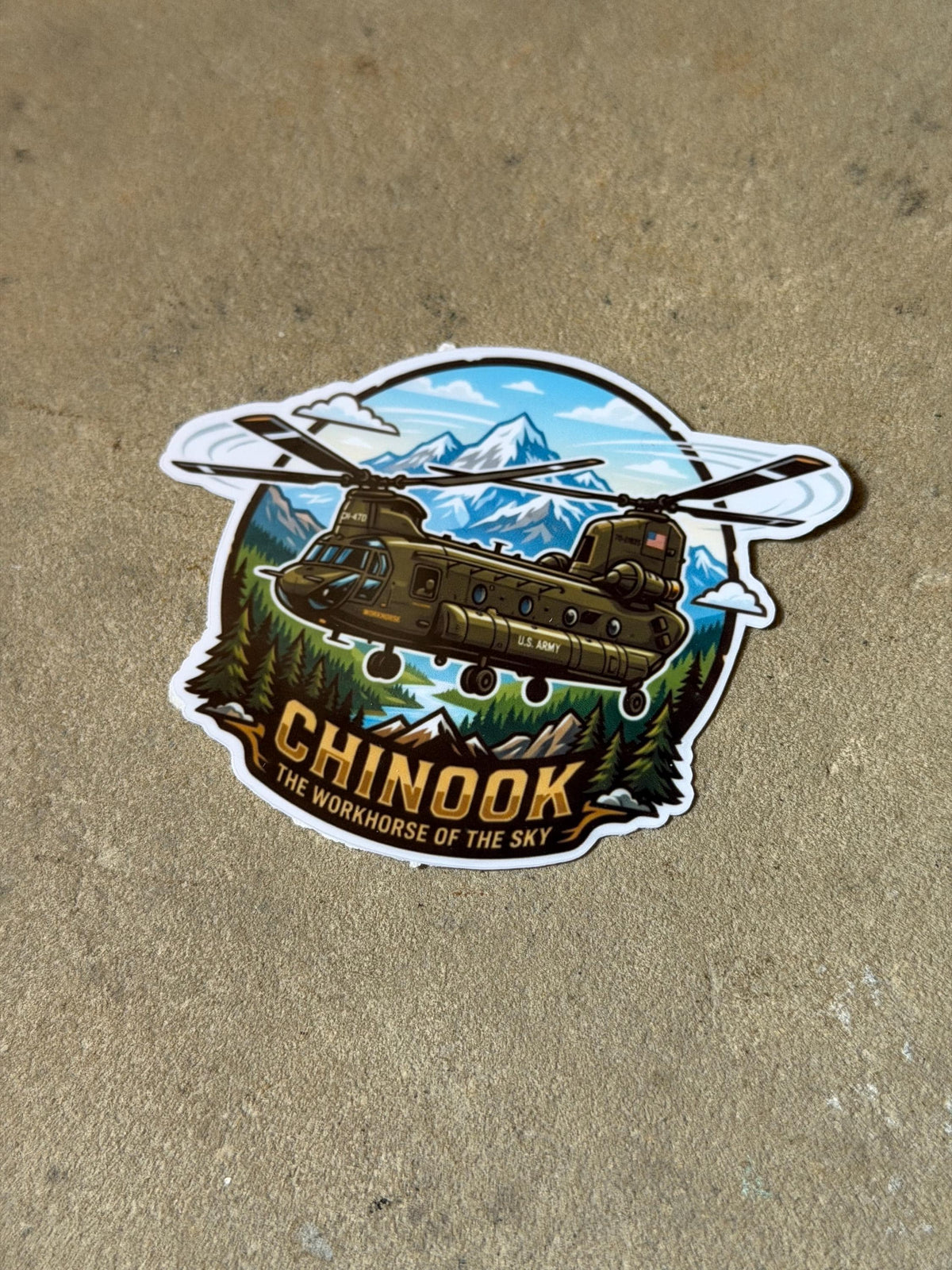 Chinook Military Sticker