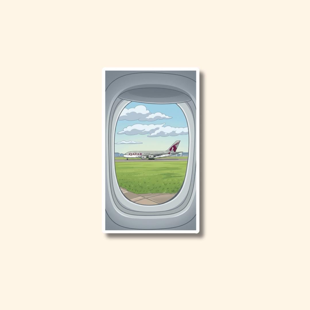Airplane Window Sticker