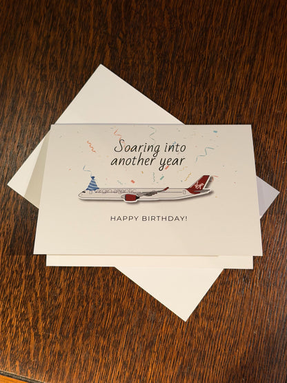 Airbus A350 Birthday Card