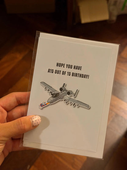 A10 Warthog Birthday Card