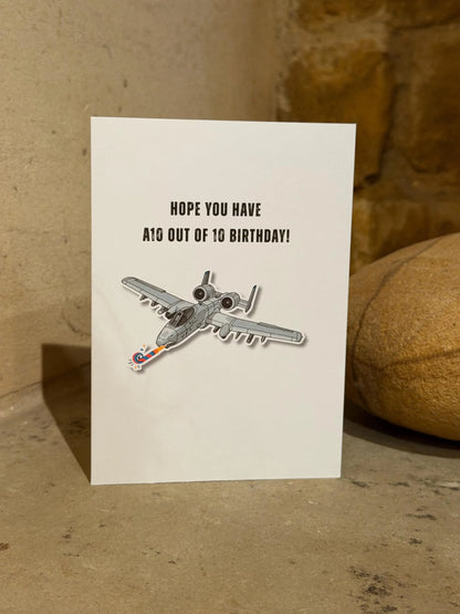 A10 Warthog Birthday Card